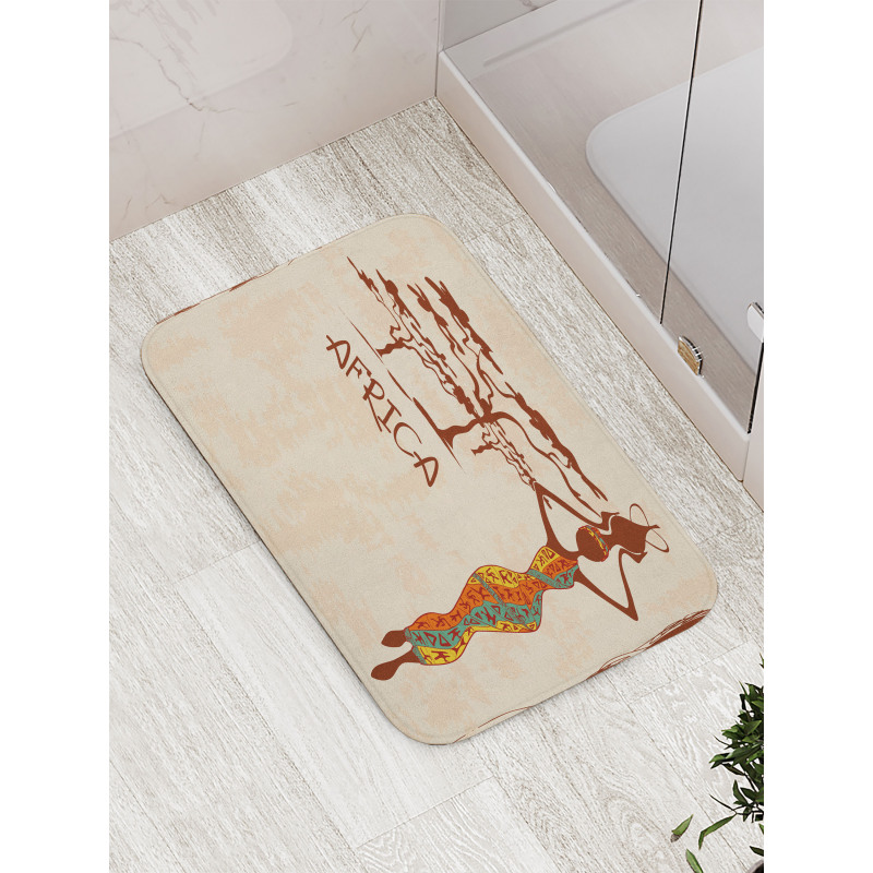 Slim Vintage Girl Bath Mat