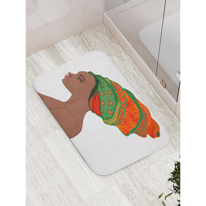 Young Afro Beauty Bath Mat