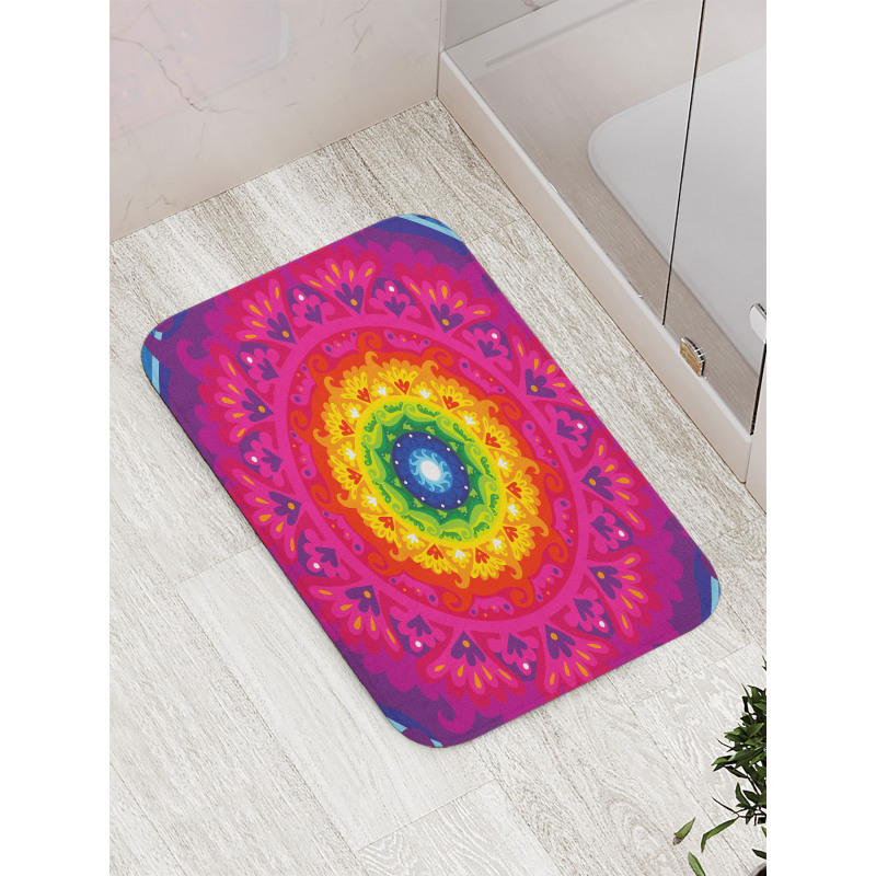 Rainbow Hippie Bath Mat