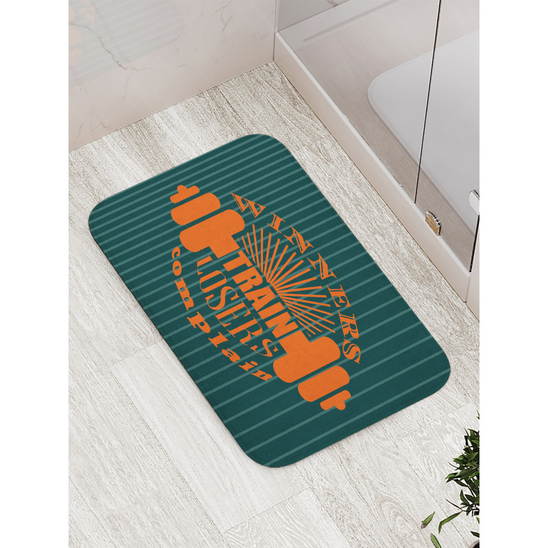 Winners Losers Words Bath Mat