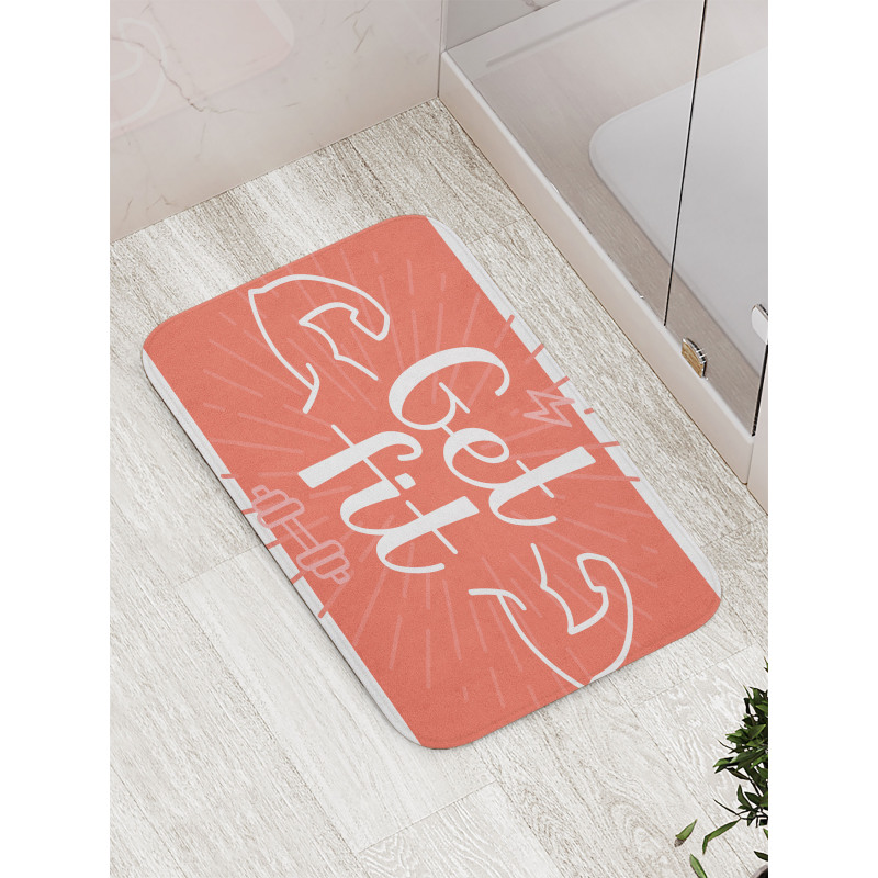 Bodybuilder Arms Biceps Bath Mat