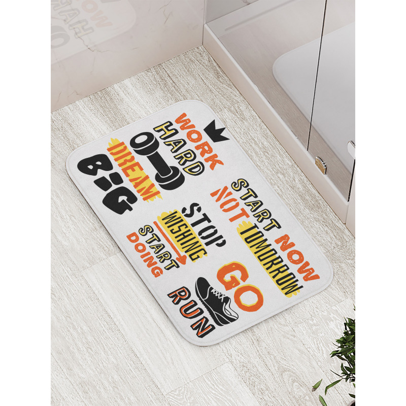 Positive Words Motivational Bath Mat