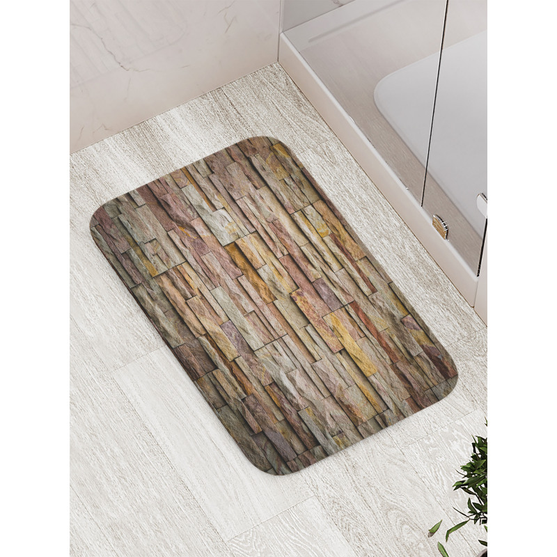 Urban Brick Slate Wall Bath Mat