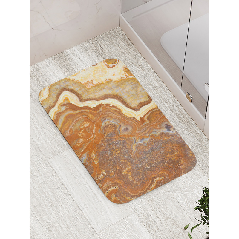 Natural Travertine Facet Bath Mat