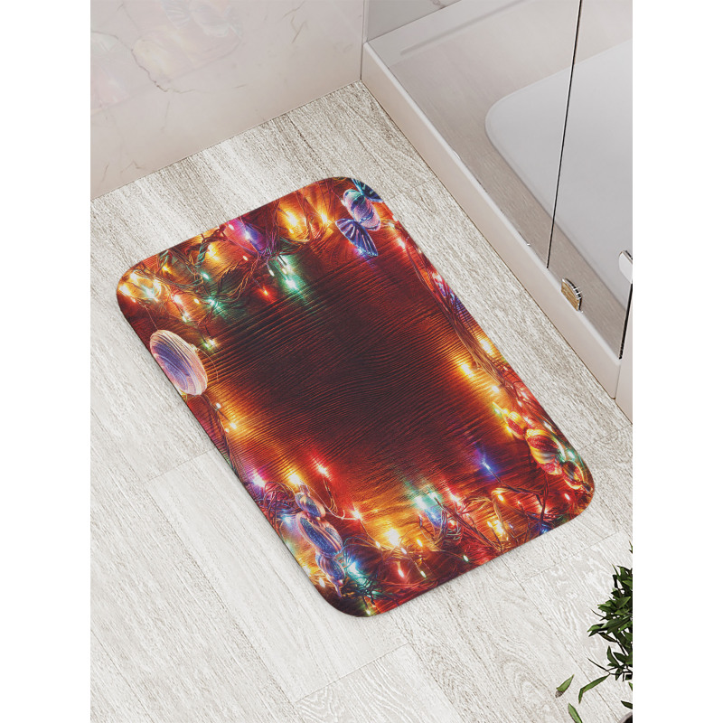 Hipster Grunge Tinsel Bath Mat