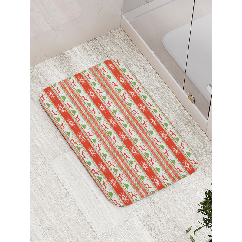 Reindeer Snowflake Bath Mat