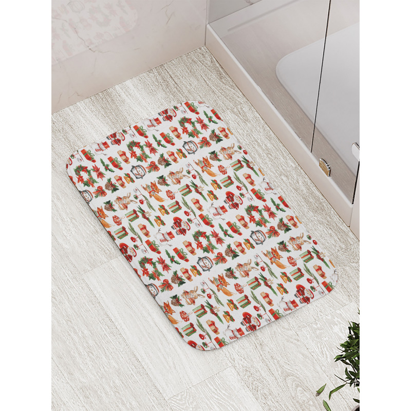 Rabbits Candles Bath Mat