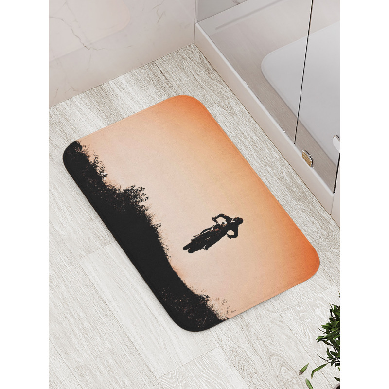 Motorbike Jump Hills Bath Mat