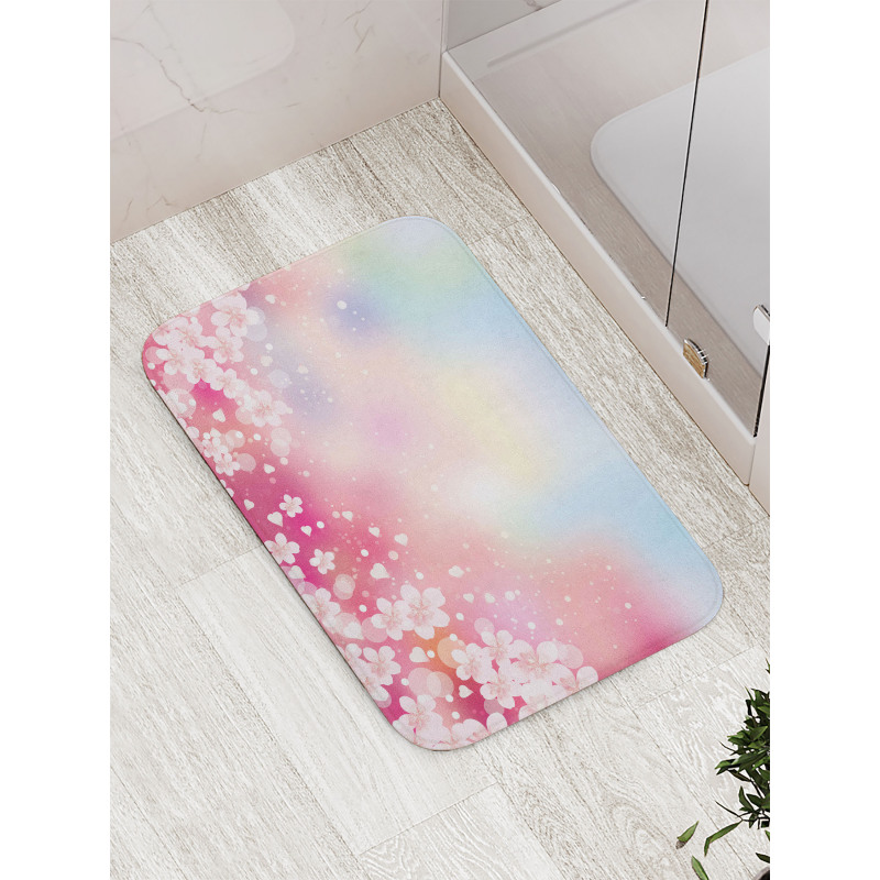Dreamy Cherry Blossoms Bath Mat