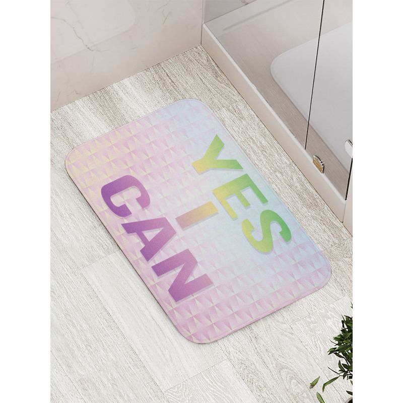 Yes I Can Words Bath Mat