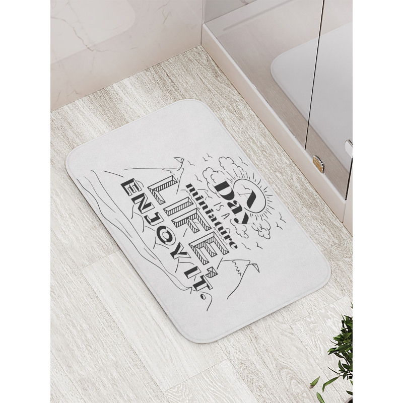 Positive Life Message Bath Mat