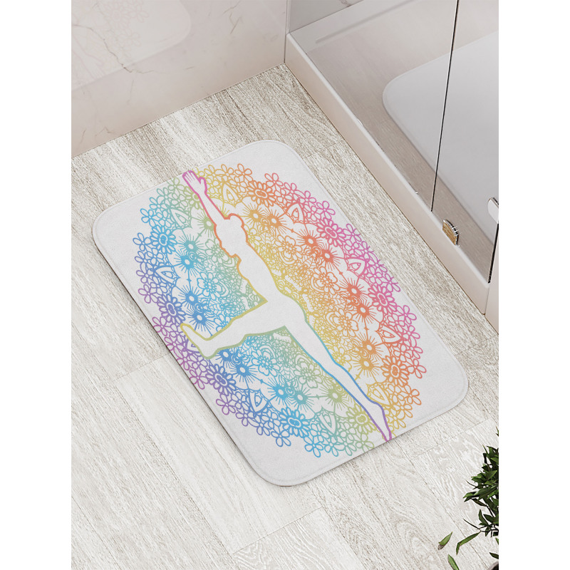 Woman in Balance Mandala Bath Mat