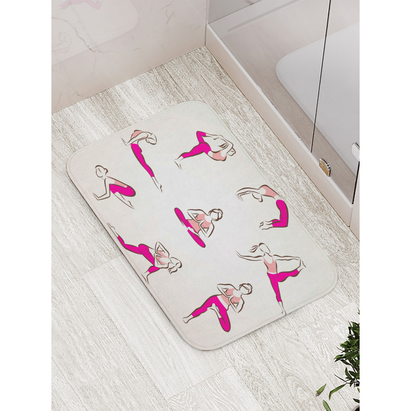 Pilates Exercise Health Bath Mat
