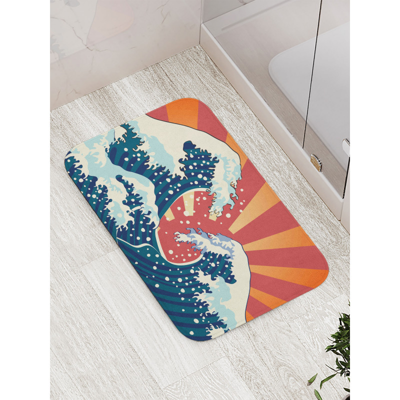 Sunset Surf Water Bath Mat