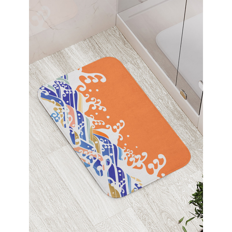 Vibrant Spindrift Bath Mat