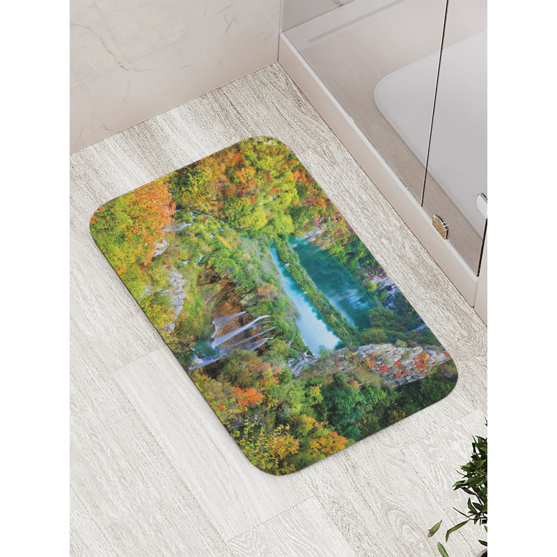 Scenic Fall Valley Lakes Bath Mat