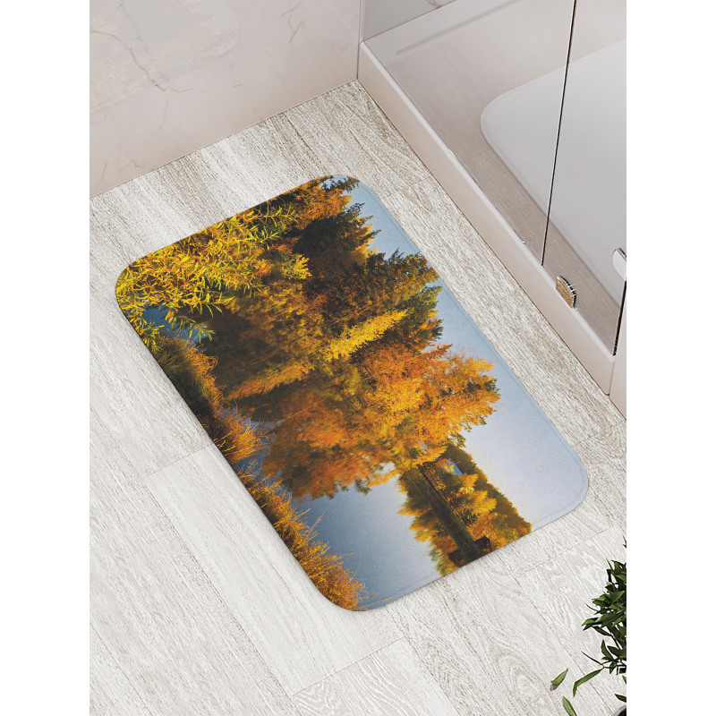 Lake Woodland at Sunset Bath Mat