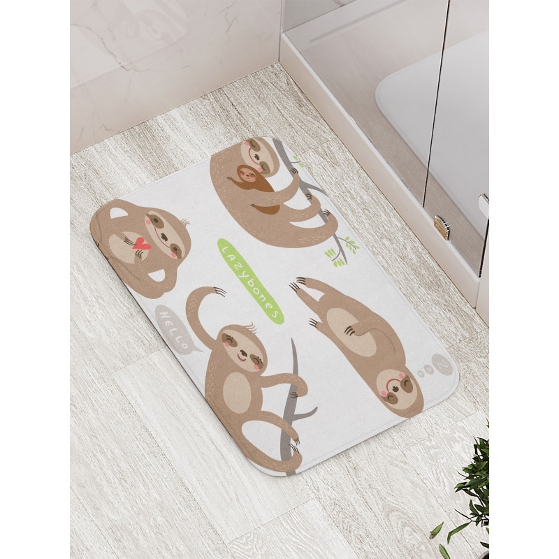 Kids Composition Animal Bath Mat