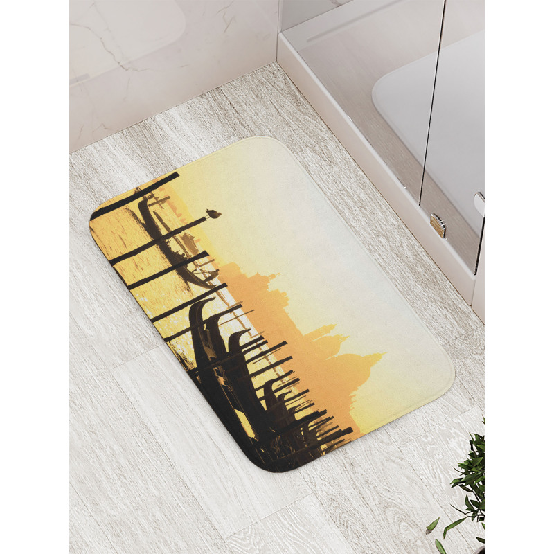 Romantic City at Sunrise Bath Mat