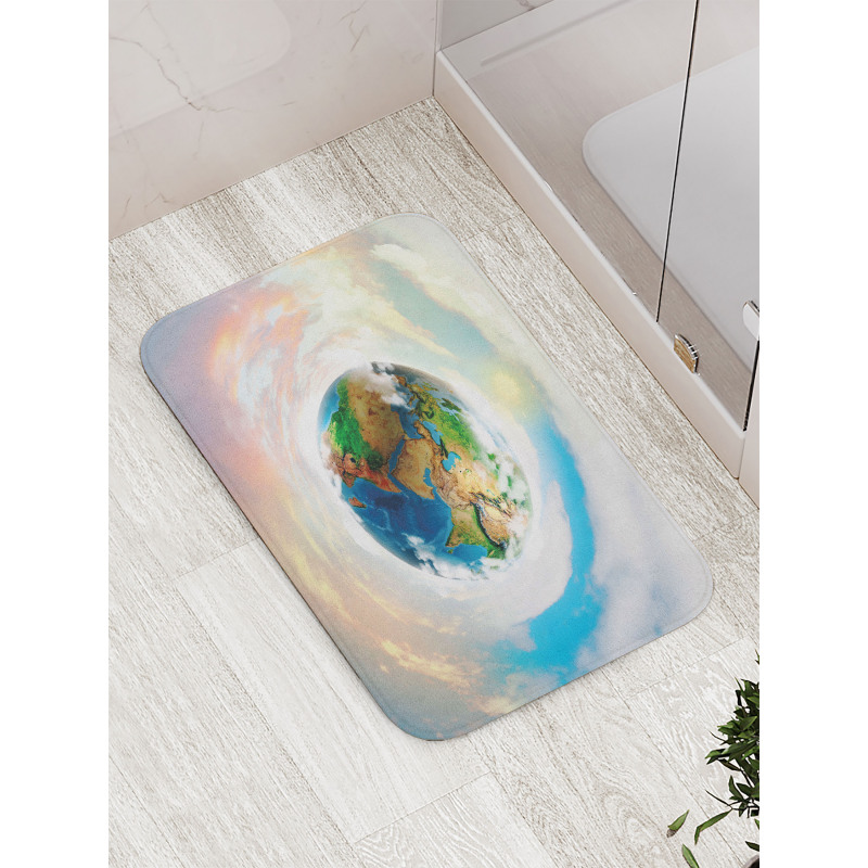 Vibrant Planet Continents Bath Mat