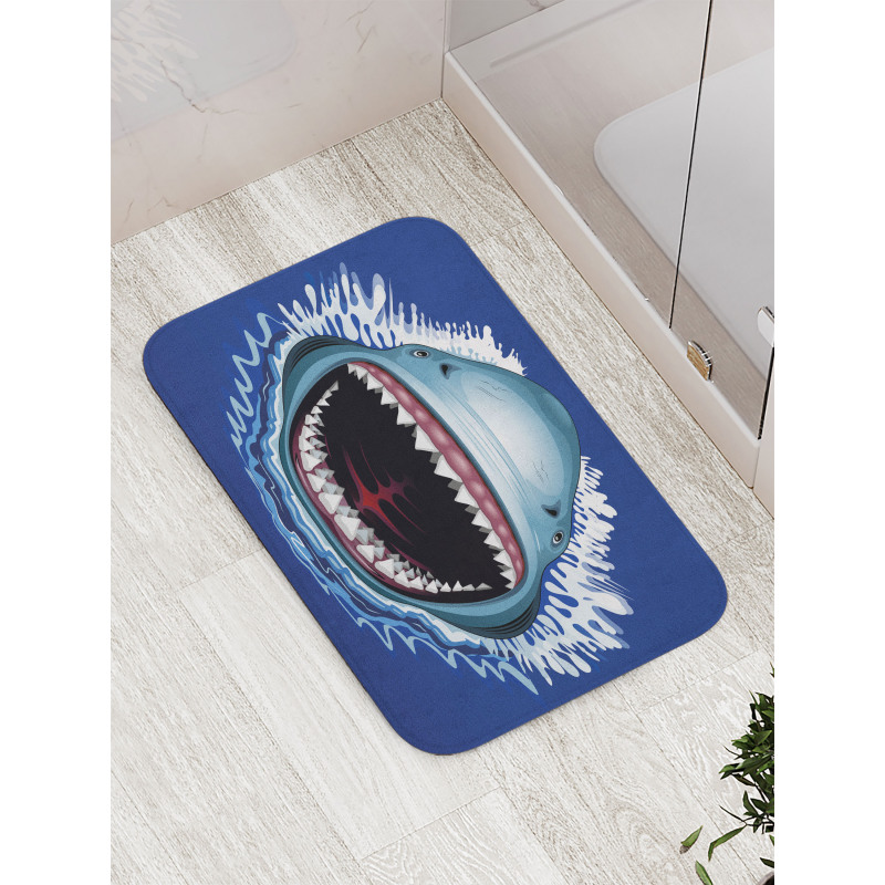 Attack Open Mouth Bite Bath Mat