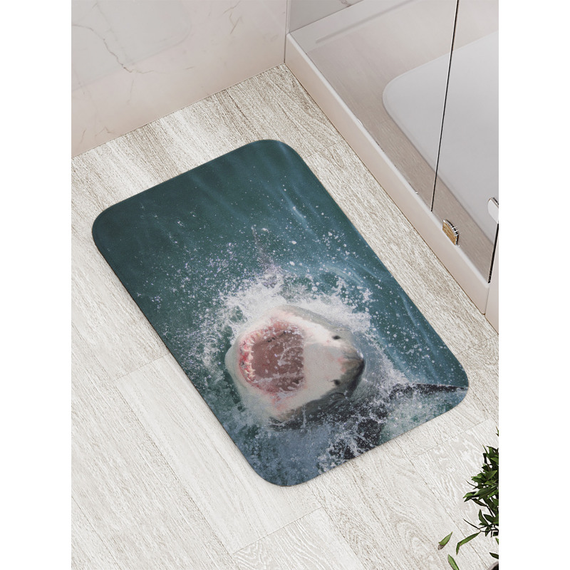 Scary Open Mouth Teeth Bath Mat