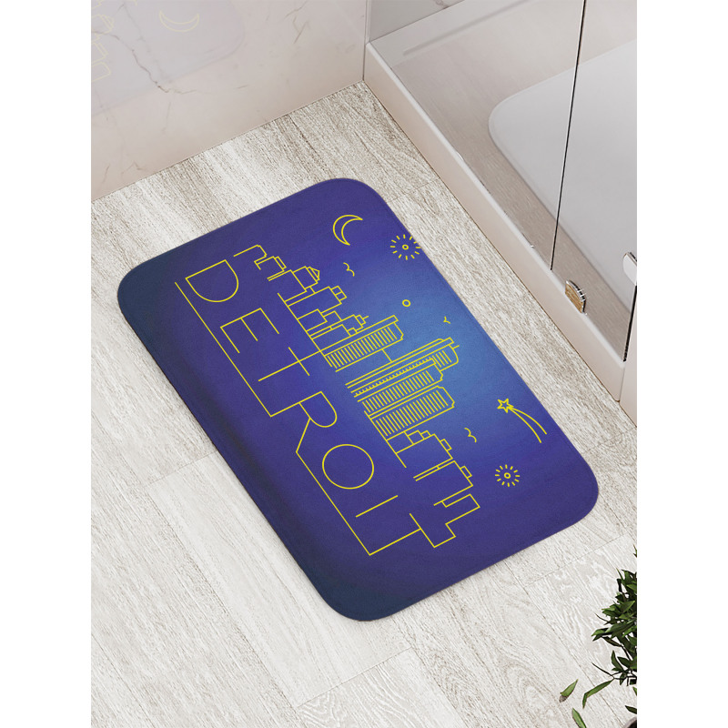 City Sky View Graphic Bath Mat