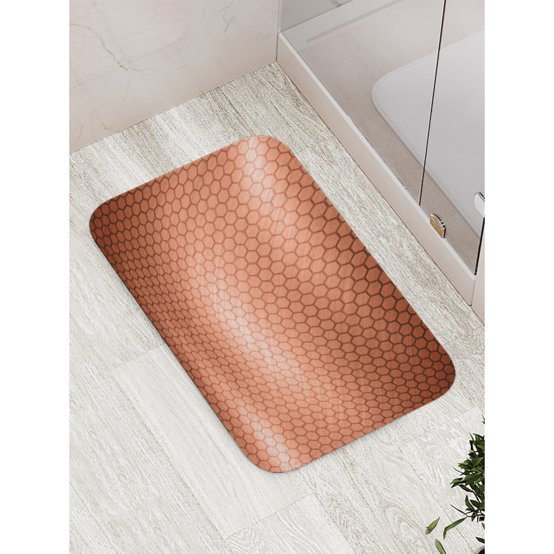 Comb Pattern Waves Bath Mat