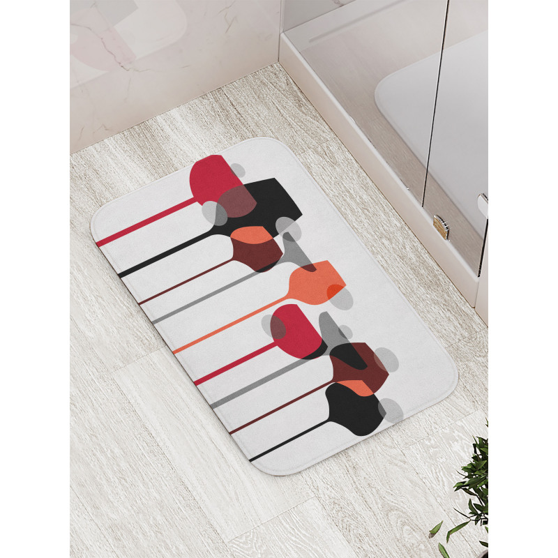 Abstract Glasses Bath Mat