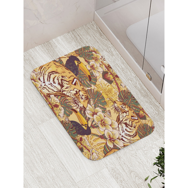 Tropical Bengal Toucan Bath Mat