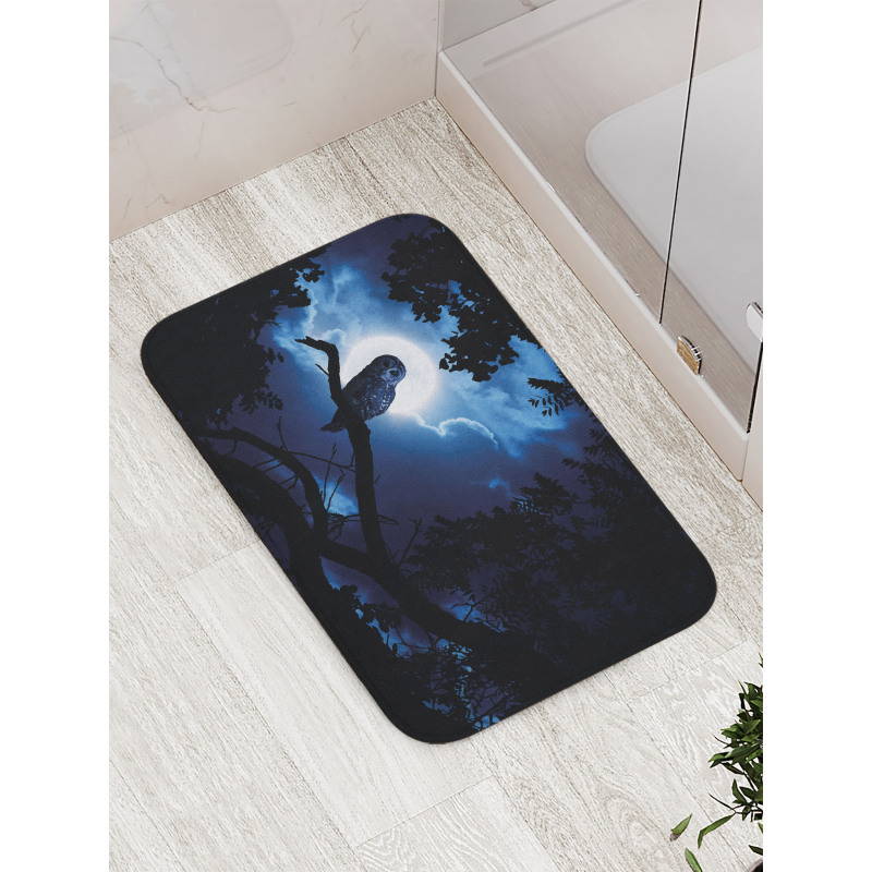 Quite Woodland Full Moon Bath Mat