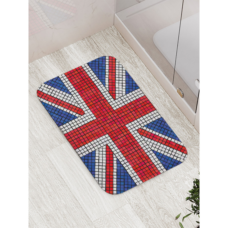 Mosaic British Flag Bath Mat