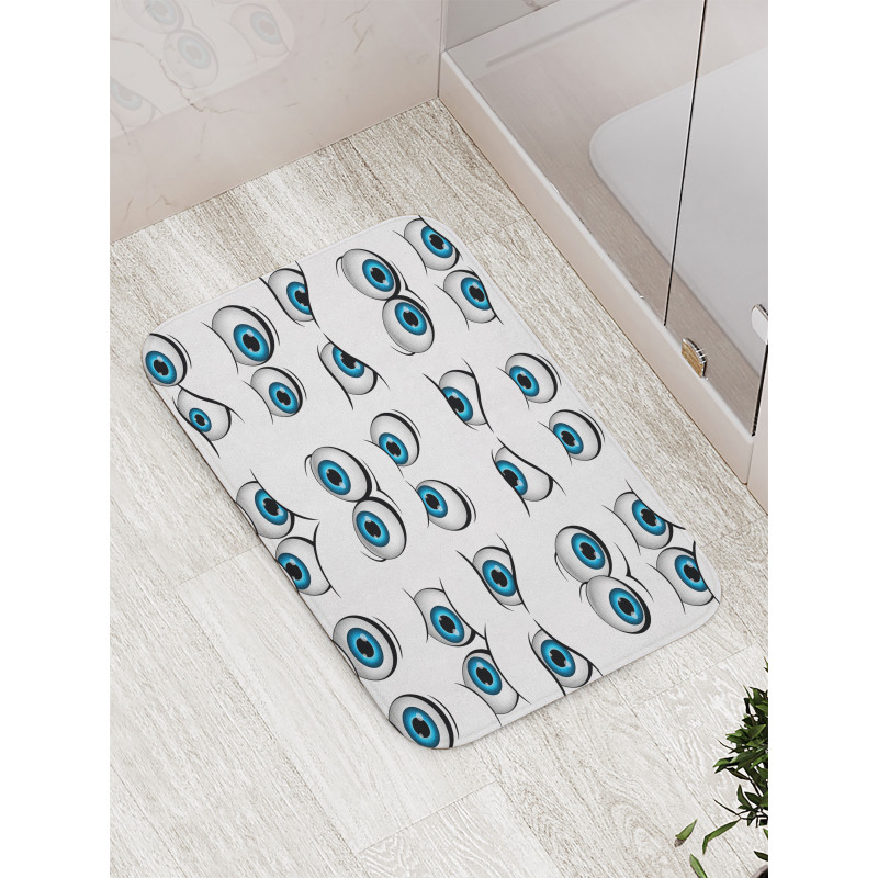 Cartoon Emoticons Funny Bath Mat