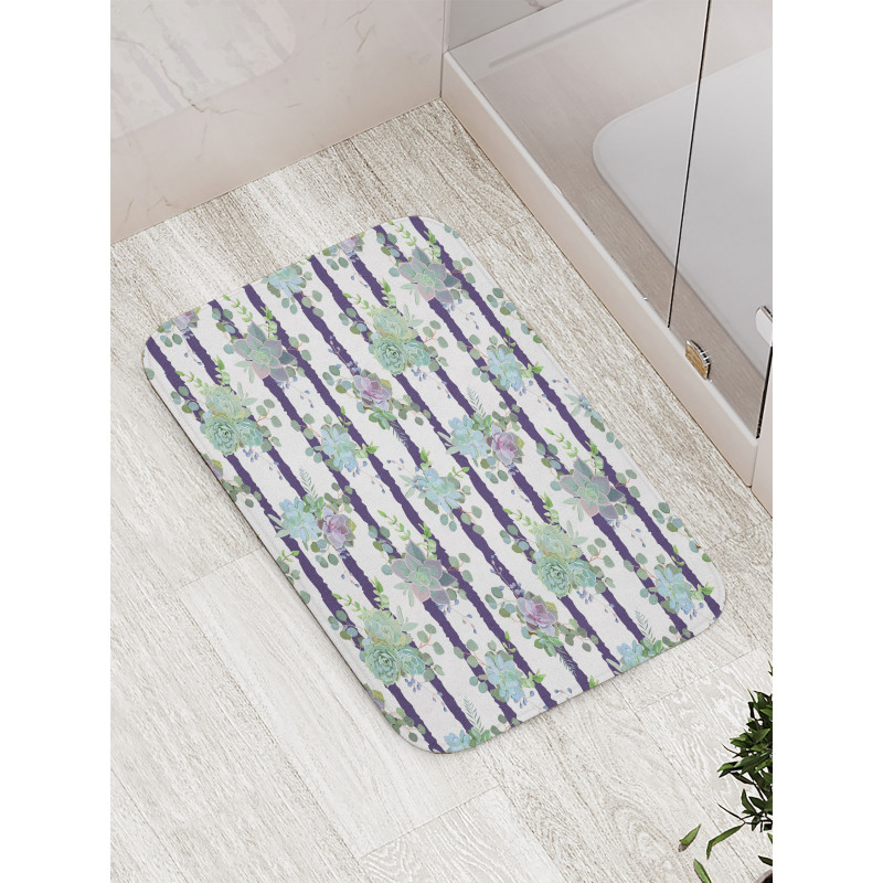 Natural Cactus Pattern Bath Mat