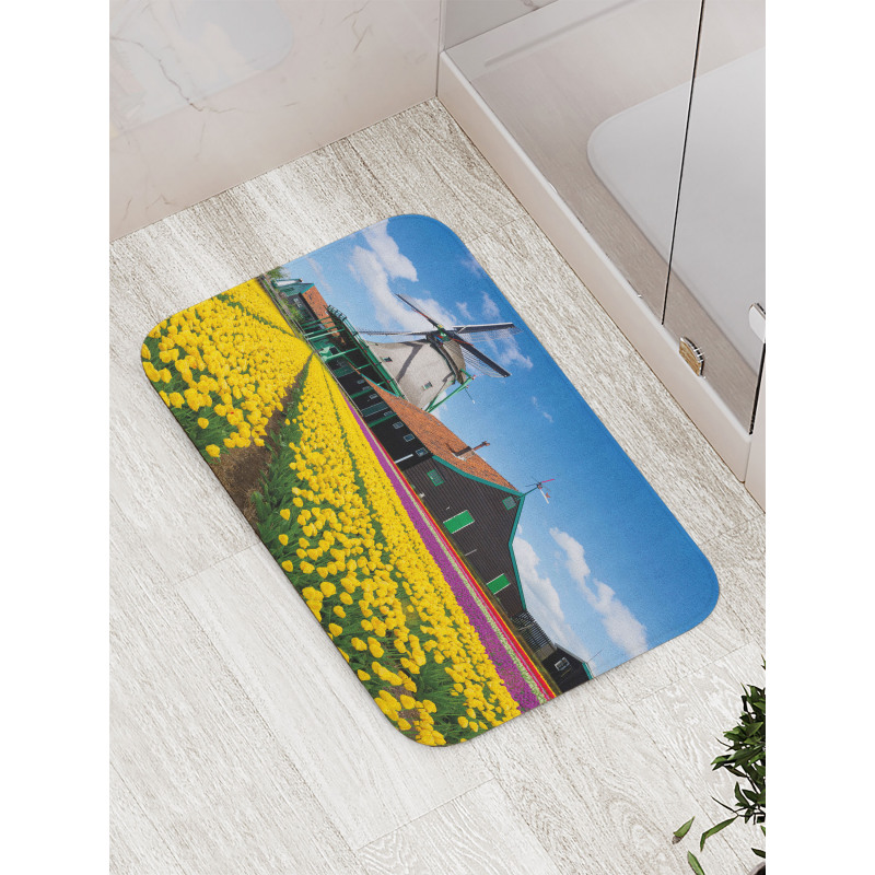 Dutch Tulips Country Bath Mat