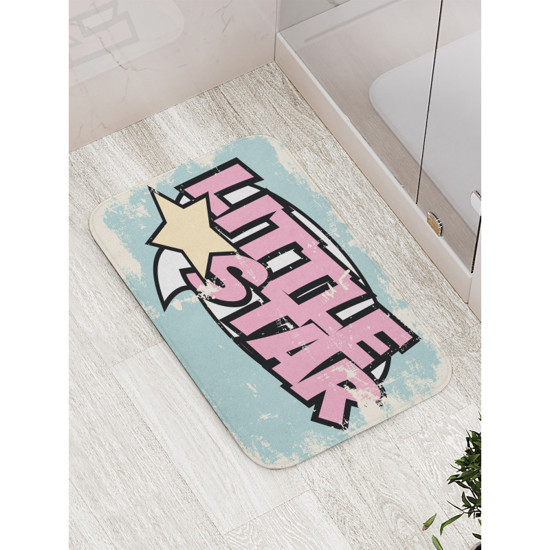 Grunge Retro Star Bath Mat