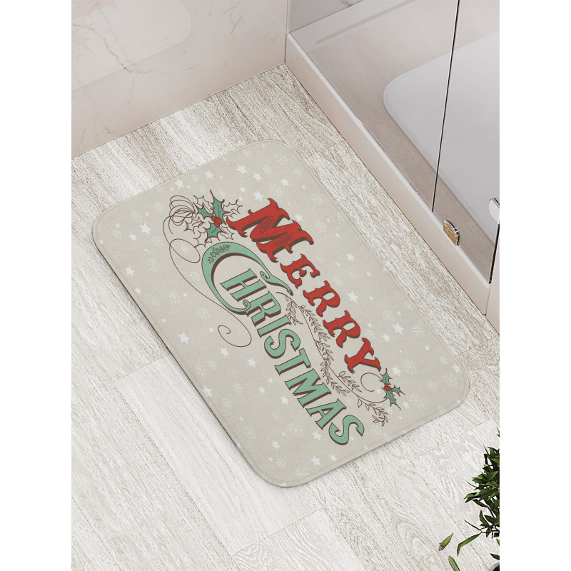 Star Snowflake Retro Bath Mat