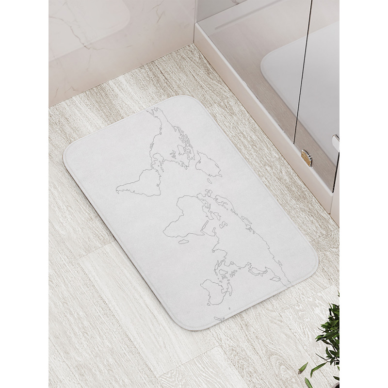 Simple Outline Abstract Bath Mat