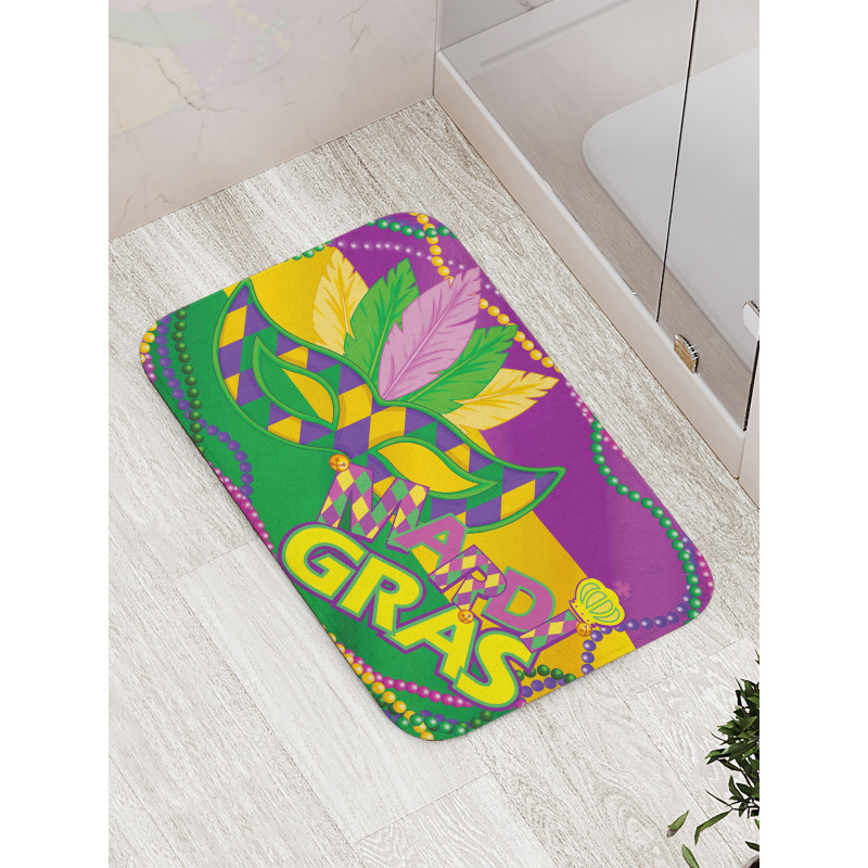 Vivid Beads Feathers Bath Mat