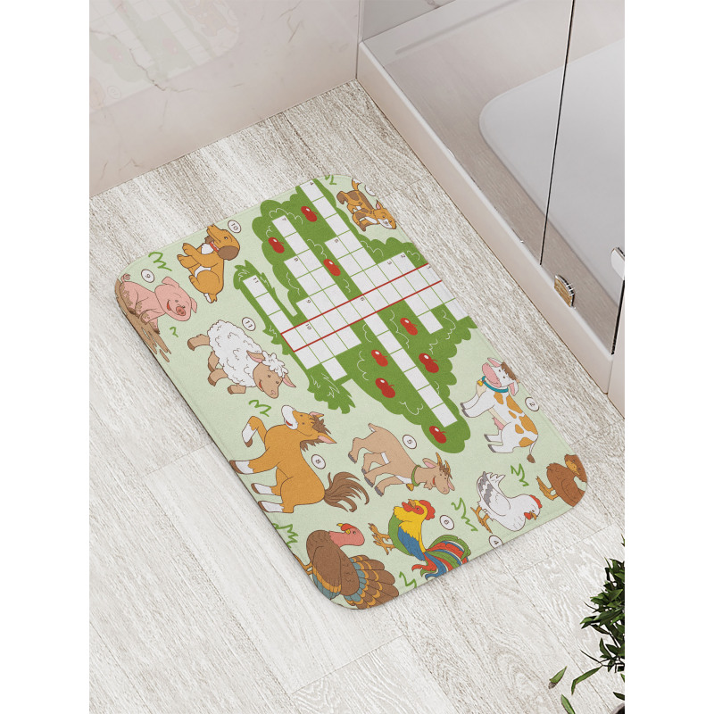 Farm Animals Bath Mat