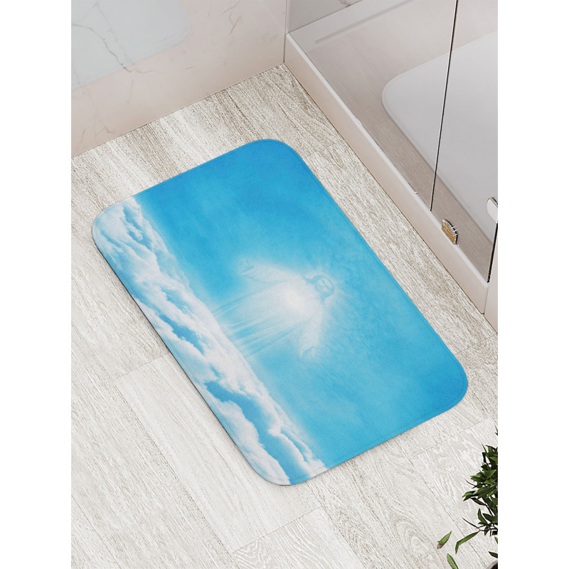 Above the Clouds Ancient Scene Bath Mat