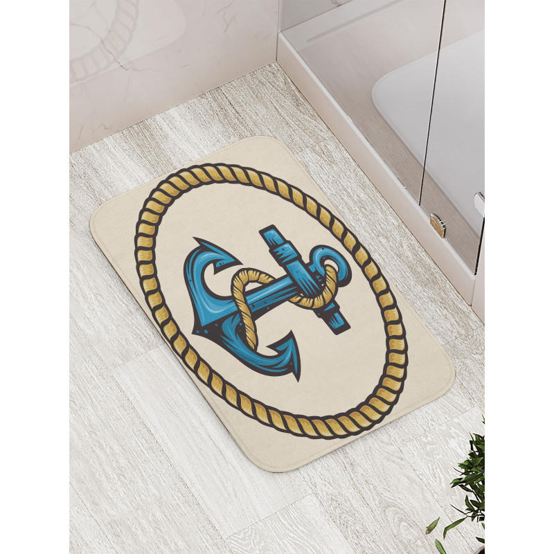 Sailor Emblem with Rope Bath Mat