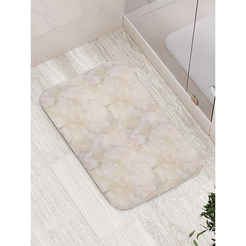 Pink Peach Colors Cracks Bath Mat