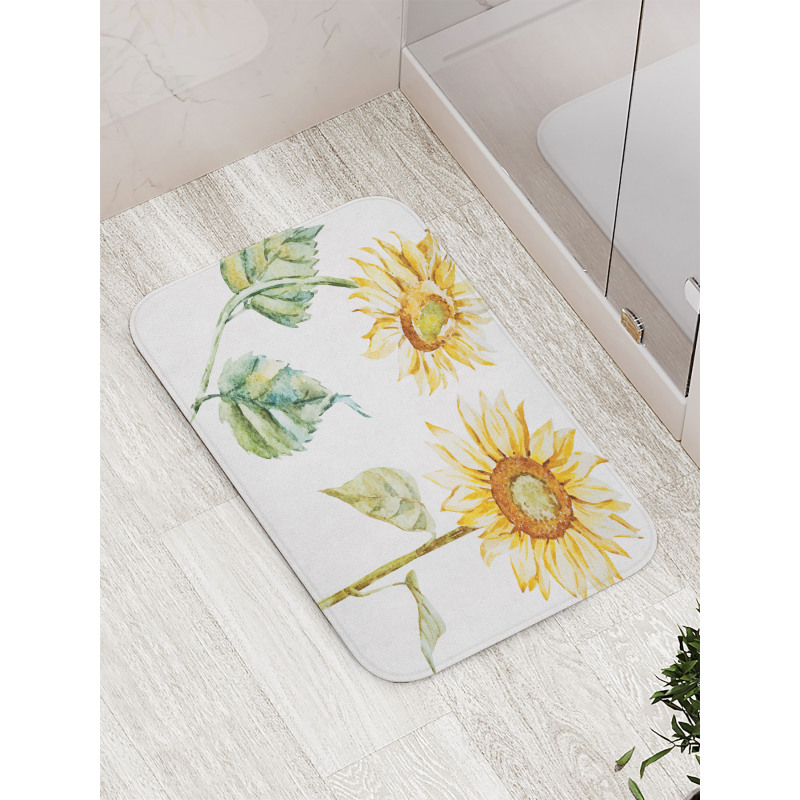 Alluring Sunflowers Bath Mat