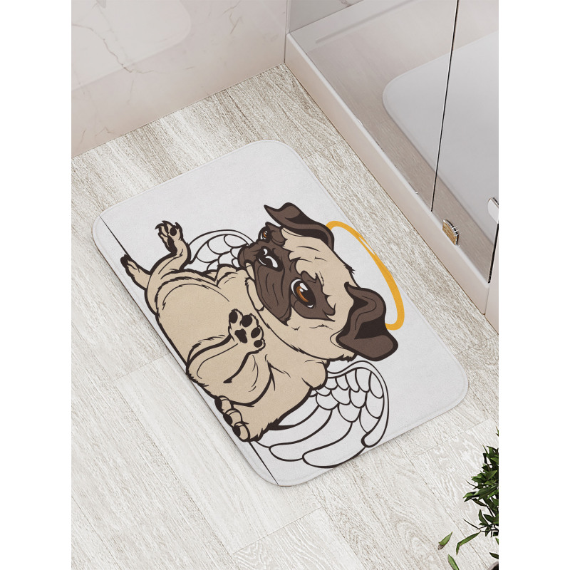 Puppy Angel Wings Hare Bath Mat