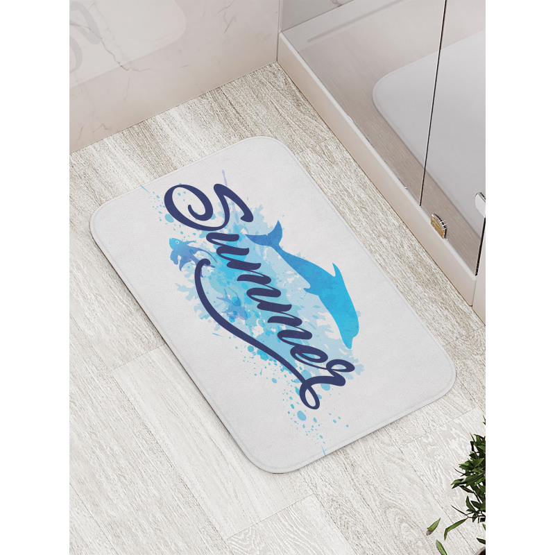 Vibrant Colored Fish Bath Mat