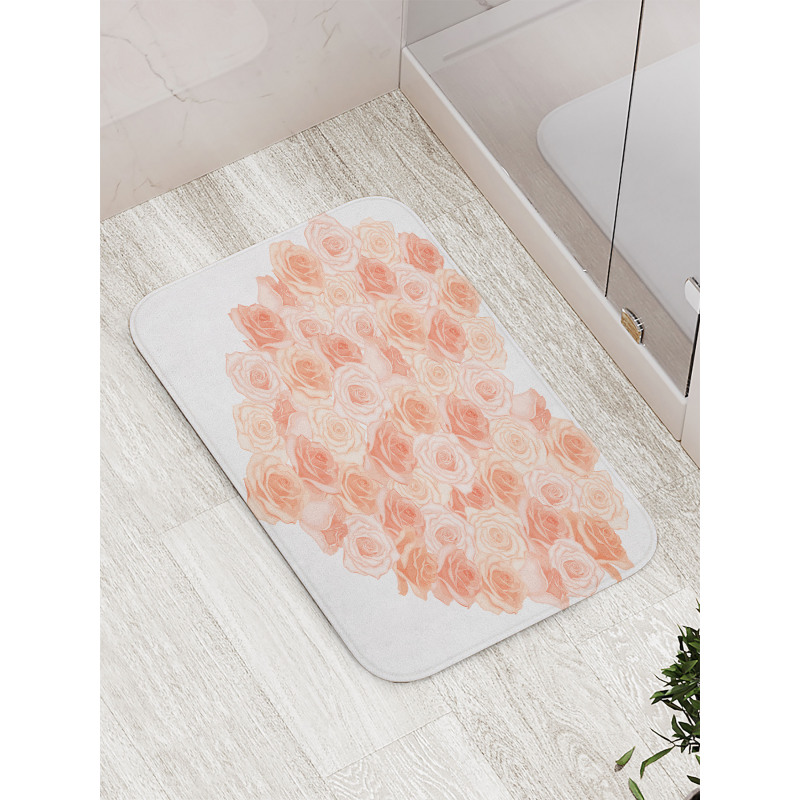 Heart Shaped Blossoms Bath Mat