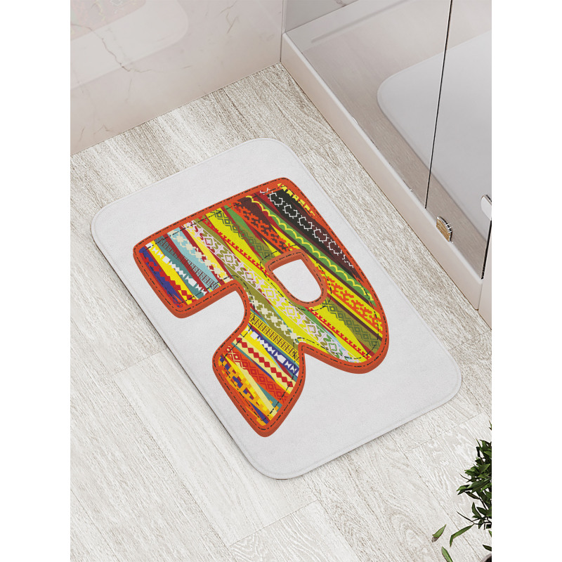 R Aztec Tribal Bath Mat