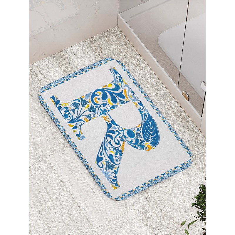 Curly Blossoms Vintage Bath Mat