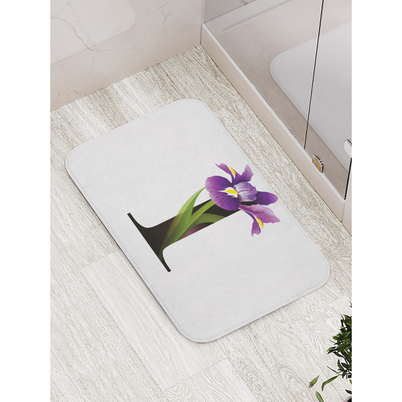 Iris Flowers Capital I Bath Mat